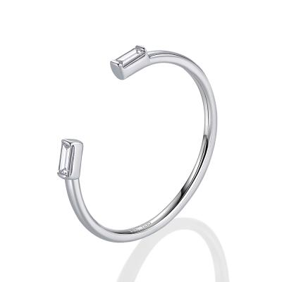 China FASHIONABLE Hot Sales Fashion Custom Promotional Platinum Plated 18K White Gold With Princess Diamond Ring Jewelry Gold Ring For Gifts for sale