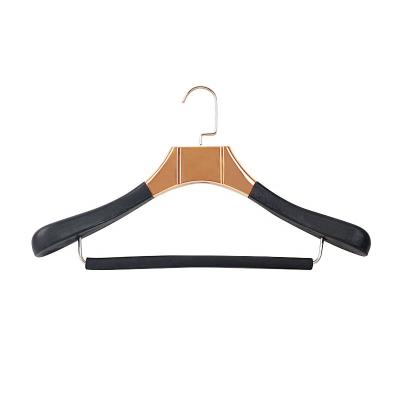 China Luxury Premium Eco-Friendly Heavy Duty Hanger Hanger With Non Slip High Gloss Foam Shoulders For Coat Pant Shirt Skirt Suit Long Dress Dress Hanging for sale