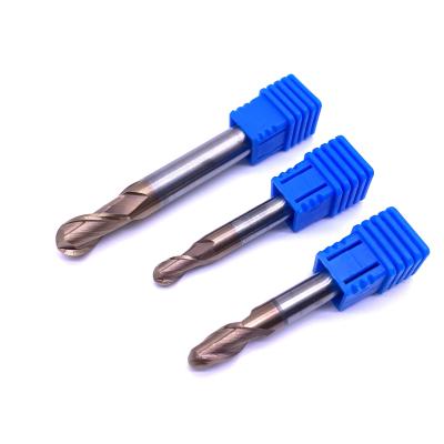 China Solid Carbide CNC Milling Cutter 2, 3, 4 Flute Ball Nose End Mill For General Purpose for sale