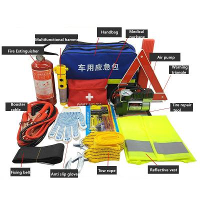 China 12pcs Pink Roadside Safety Car Emergency Portable Wholesale Professional Complete Auto Tool Kits for sale