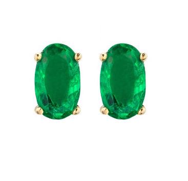 China 2021 Lead Free Nickel Free Women's Jewelry S925 14K Gold Emerald Green Pink Ruby Stud Earrings 2021 for sale