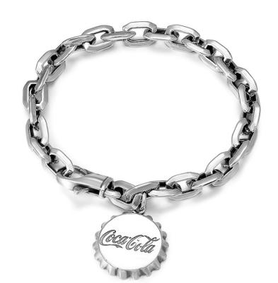 China Hiphop Custom Design 7mm 925 Sterling Silver Chunky Cuban Link Chain Bracelet For Man for sale