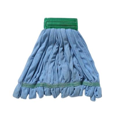 China Sustainable Easy Wring Industrial Microfiber Spin Mop Wet Replacement Mop Head For Clean Floor for sale