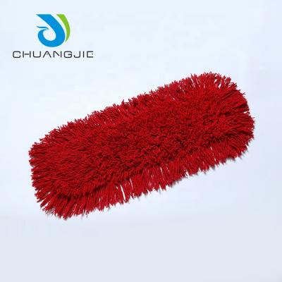 China Sustainable Industrial Flat Floor Mop Replacement Red Magic Head for sale