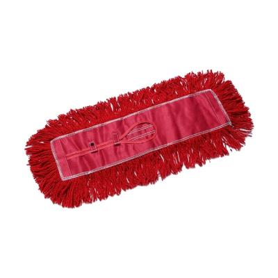 China Red Industrial Floor Wet Cleaning Refill Cotton Mop Wet Dust Flat Head Sustainable Eco-Friendly for sale