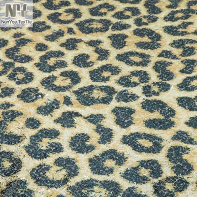 China Nanyee Textile Leopard Print Breathable Fashion Customized Cheap Sequin Fabric for sale