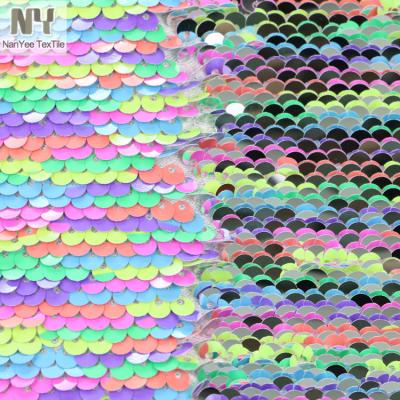 China Nanyee Multi Colors Multi Colors Textile Smoothy Lapel High Density Sequin Fabric for sale