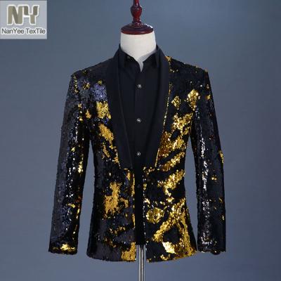 China Nanyee Breathable Textile No Minimum In Stock Popular Embroidered Sequin Jacket Fabric for sale