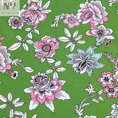 China Stretch Nanyee Textile Soft Textured Flowers Sublimation Print Bubble Jacquard Poly Fabric for sale