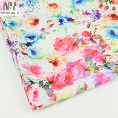 China Nanyee Beautiful Rose Flower Custom-Made Print Fabric Woven Fabric On Polyester Shrink-Resistant for sale