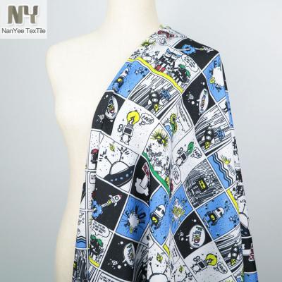 China Nanyee Textile Fluorescent Cartoon Patterns Digital Printed Chiffon Fabric for sale