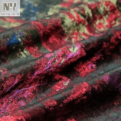 China Nanyee Fluorescent Polyester Vintage Textile Factory Custom Jacquard Fabric for sale