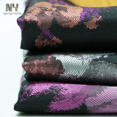 China Low Nanyee Fluorescent Textile Min Dyed 100% Polyester Yarn Jacquard Fabric for sale