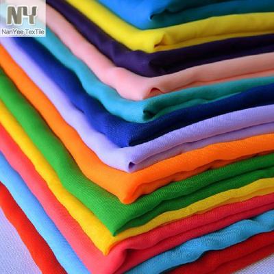 China Nanyee Textile Fluorescent Wholesale/Retail $1 Per Yard 75D Single Polyester Chiffon Fabric for sale