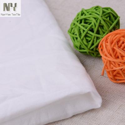 China Nanyee Textile 60S Woven Lightweight Plain White Cotton Fabric Shrink-Resistant for sale