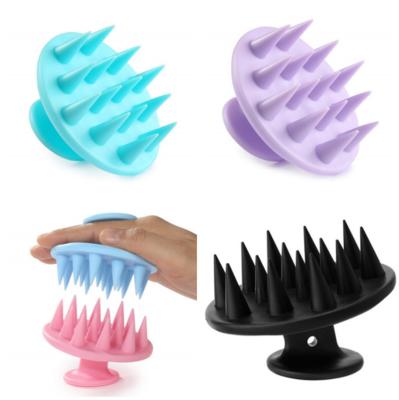 China Silicone Comfortable Waterproof Baby Hair Scalp Massager Shampoo Brush Head Scalp Massage Brush for sale