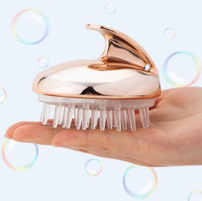 China Wholesale Comfortable Soft Plastic Handle Silicone Hair Scalp Massager Shampoo Cleaning Head Hair Brush for sale