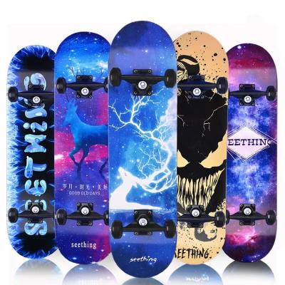 China Hot Sale Professional Skateboard Amazon Cruiser Skate Board With High Elastic PU Wheel For Adults Teens Adults And Boys Maple Wood Skateboards children for sale