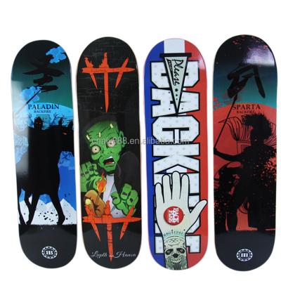 China Adult Factory Provided OEM Customized Skateboard Deck Printed Canadian Maple 7 Layer Blank Skateboard Deck for sale