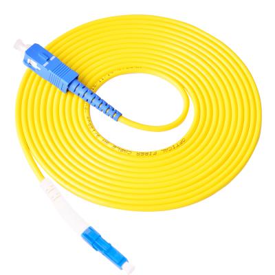 China FTTH Fiber Optic Patch Cord SC UPC-LC UPC Single Mode Fiber Optic Simplex Cable Jumper Cord With Best Price for sale