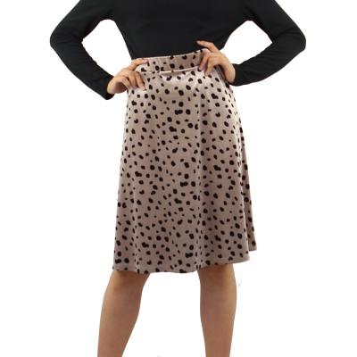 China Casual Skirt Plus Size Digital Leopard Print Suede Fabric Summer Knee-Length Dress Plus Print for sale