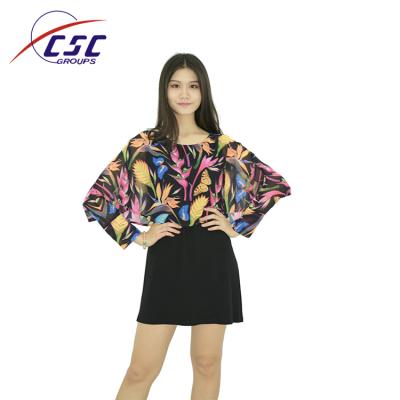 China Anti-static Anti-Wrinkle Bat Sleeve Ladies Fashion Breathable Casual Wear for sale