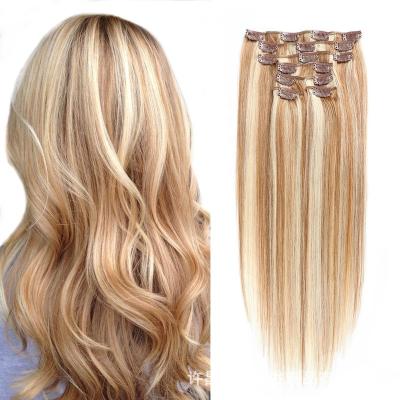 China Natural piano color clip receiving extensions 100% real hair piano wig film European and American human hair for sale