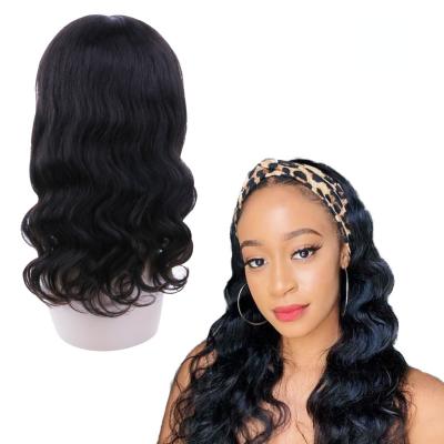 China Natural Ice Silk Head Color Natural Headband Set Natural Deep Wave Closure Black Hair Wigs For Black Women for sale