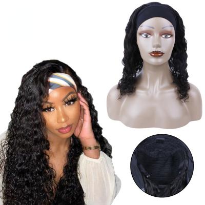 China European and American natural silk headband wholesale headwear natural lace ice wave water color hair wig natural cheap seller for sale