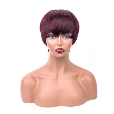 China Real Natural European and American Short Hair Front Lace Color Frontal Wigs for sale