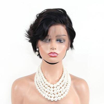 China Good Quality Various Natural Lace Front Ladies Hair Pixie Cut Wig Short Raw Virgin Wigs for sale