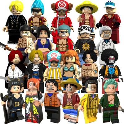 China Educational Play Franky Brook Building Blocks of Luffy Nico Roronoa Zoro Nami Sanji Action Numbers for sale