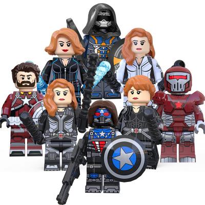 China DIY TOY Marvel Movie Black Widow Mini Foreman Dynamo Commander Steve Rogers Action Number Children's Toy Blocks for sale