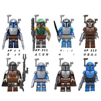 China DIY Building Brick KT1041 The Block Toys of Armor Boba Jango Vizsla Darksaber Vader Mini Playmobil Mandalorian Battle Figures for sale