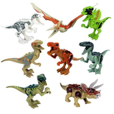 China DIY PLAY 77001/8 Piece/Set Action Numbers Ancient Children Jigsaw Brick Color World Park Dinosaur Building Blocks Toys for sale