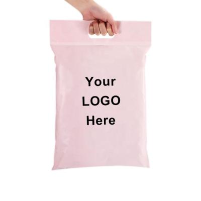 China Strong Adhesive / Tearproof / Opaque / Nice Printing Custom Printed Custom Logo Plastic Polymailer Shipping Courier Mailing Mailer Poly Bag With Handle for sale