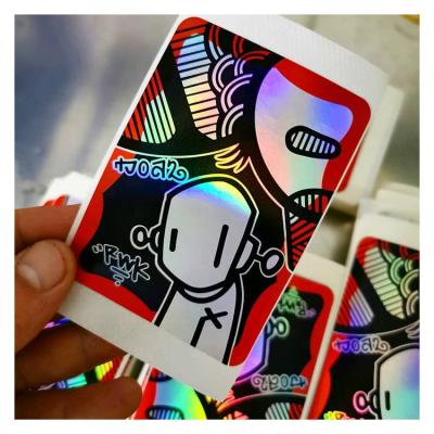 China Fragile and extremely hard to remove custom tamper proof eggshell sticker graffiti security sticker label for sale