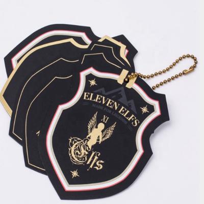 China Viable Custom Design Black Clear Luxury Brand Hang Tag Clothing For Promotion for sale