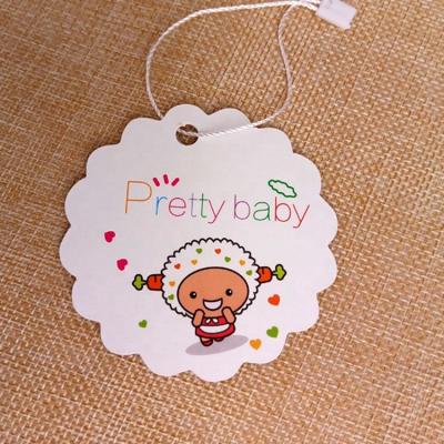 China Wholesale Cheap Viable Custom Design Printing Own Logo Paper Garment Hang Tags For Clothing And Pants for sale