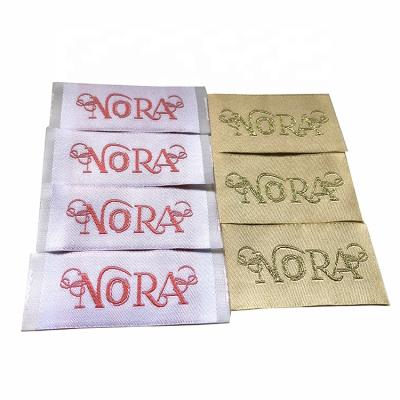 China Washable Customized Woven Patch Woven Clothing Labels With Brand , Label Tag Logo for sale