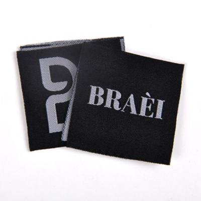 China Washable Wholesale High Density Woven Label For Clothing Custom Satin Woven Label for sale