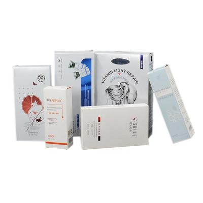 China Recycled Packaging Materials Small Box White Skin Care Paper Box Cosmetic Paper Packaging Box for sale