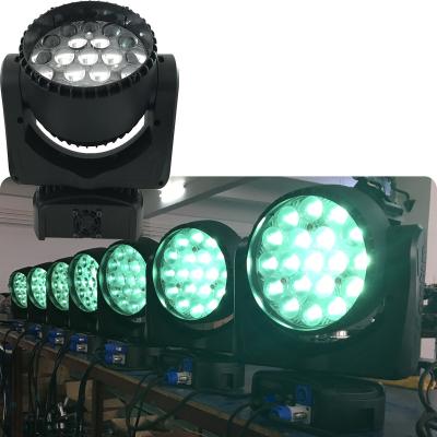 China Theme Park Aura Color Mixing RGB MAC AURA Party DJ 19*10W Zoom Wash Led Moving Head Lights for sale