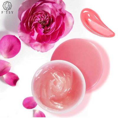 China Private Label Vegan Pink Rose Lip Mask Smoothing Nourishing Repairing Overnight Lip Care Lip Balm for sale