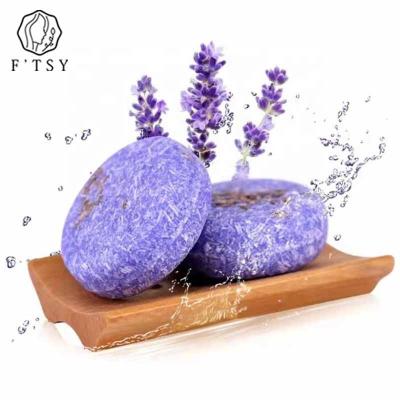 China Private Label Natural Vegan Foaming Cleansing Lavender Shampoo Soap Bar For Hair Care for sale