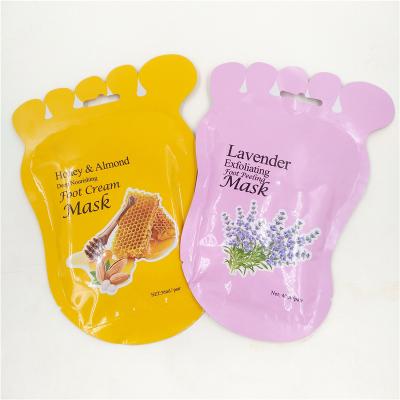 China OEM Wholesale Korea Private Label Natural Organic Lavender Feet Dry Skin Moisturizing Exfoliating Peeling Socks Foot Peel Mask à venda