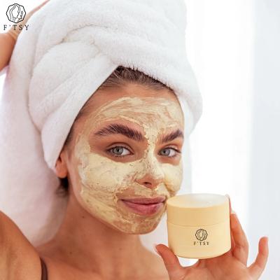 China Customized brand chamomile brightening mud mask turmeric extract brightening nourishing clay mask for skin care for sale