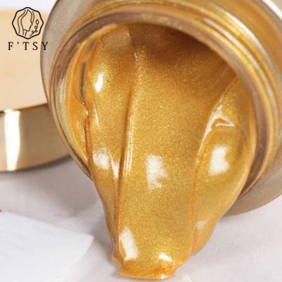 China Private Label Whitening Moisturizing Nourishing 24k Gold Mud Facial Mask For Skin Care for sale