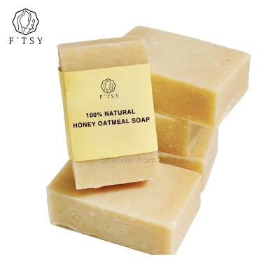 China Private Label Natural Honey Kojic Acid Goat Milk Whitening Body Bath and Face Wash Soap Bar for sale