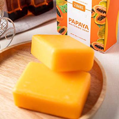 China Private Label Body Whitening Hypigmentation Treatment Skin Kojic Acid Papaya & Carrot Soap for face and body for sale